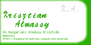 krisztian almassy business card