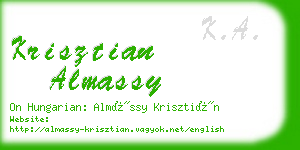 krisztian almassy business card